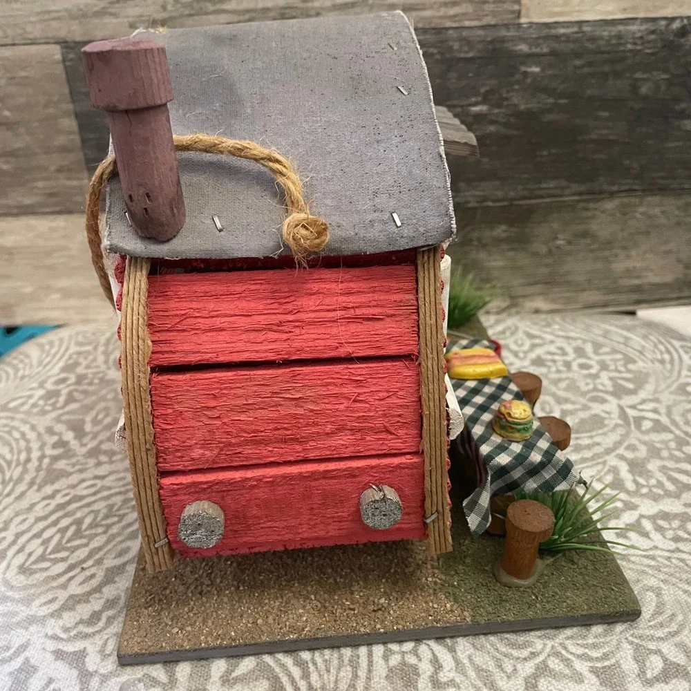 Rustic Camper Birdhouse Hanging Home Is Where You Park It Decor 8" - Picture 5 of 7